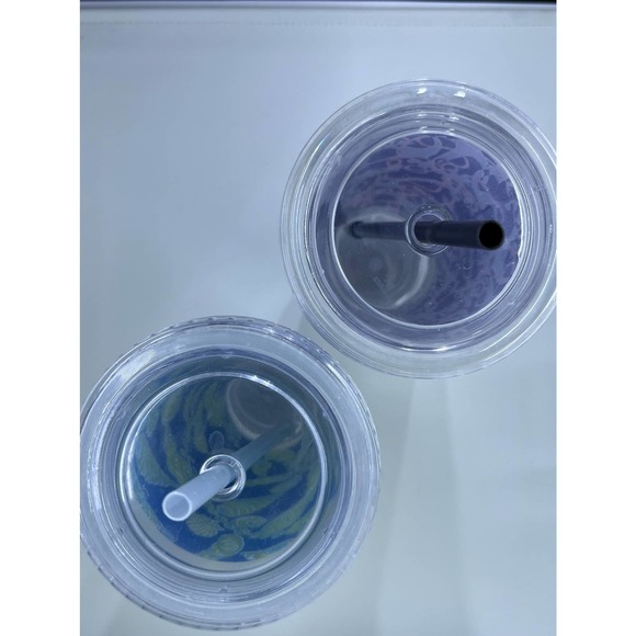 Two Lilly Pulitzer Cold Tumblers with Straws - Picture 3 of 9